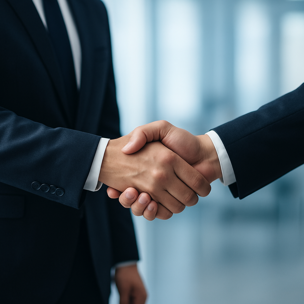 Vertrauensvolle Zusammenarbeit per Handschlag